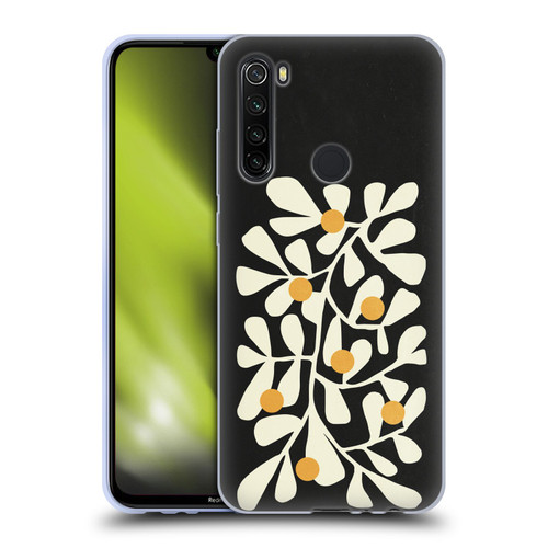 Ayeyokp Plant Pattern Summer Bloom Black Soft Gel Case for Xiaomi Redmi Note 8T
