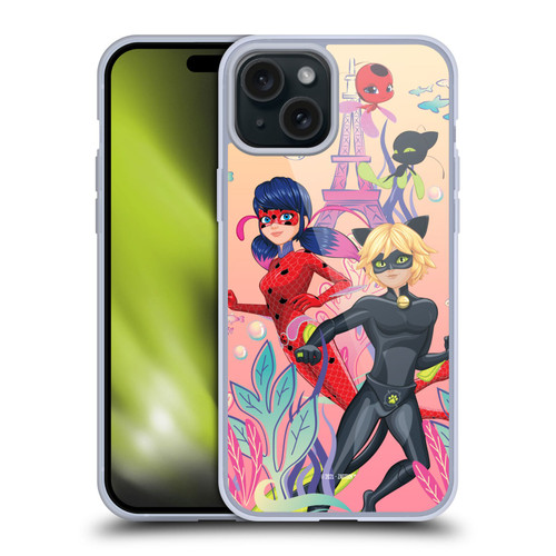 Miraculous Tales of Ladybug & Cat Noir Aqua Ladybug Aqua Power Soft Gel Case for Apple iPhone 15 Plus