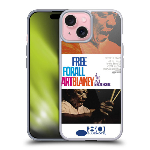 Blue Note Records Albums Art Blakey Free For All Soft Gel Case for Apple iPhone 15
