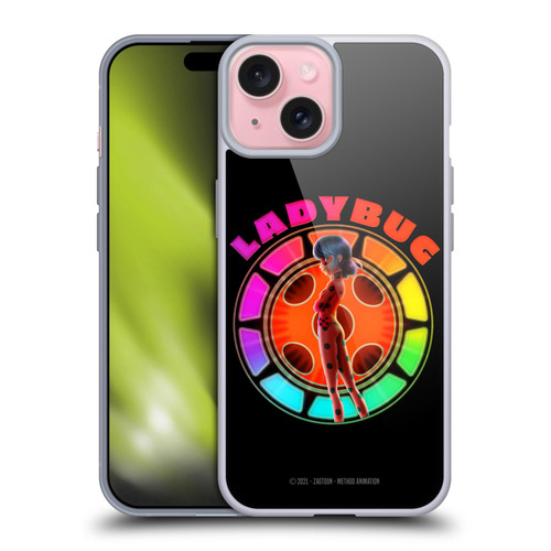 Miraculous Tales of Ladybug & Cat Noir Graphics Rainbow Soft Gel Case for Apple iPhone 15