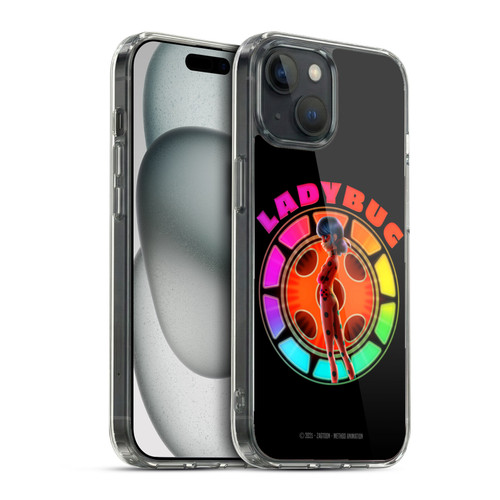 Miraculous Ladybug Graphics Rainbow Soft Gel Case for Apple iPhone 15 & MagSafe