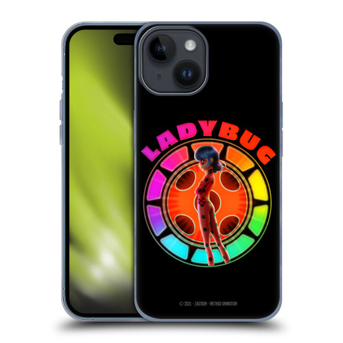 Miraculous Tales of Ladybug & Cat Noir Graphics Rainbow Soft Gel Case for Apple iPhone 15
