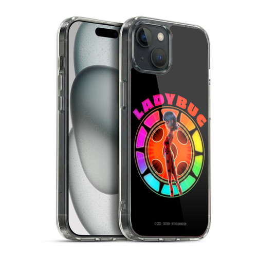 Miraculous Ladybug Graphics Rainbow Soft Gel Case for Apple iPhone 15 Plus & MagSafe