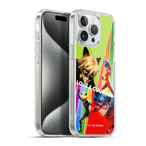 Miraculous Ladybug Graphics Love & Courage Soft Gel Case for Apple iPhone 15 Pro Max & MagSafe