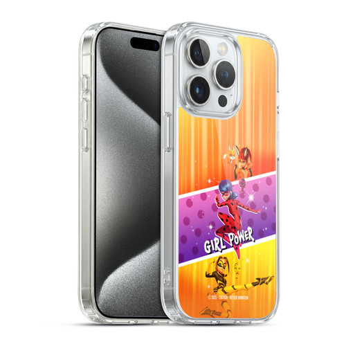 Miraculous Ladybug Graphics Girl Power Soft Gel Case for Apple iPhone 15 Pro & MagSafe