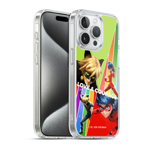 Miraculous Ladybug Graphics Love & Courage Soft Gel Case for Apple iPhone 15 Pro & MagSafe