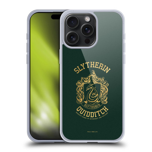 Harry Potter Deathly Hallows X Slytherin Quidditch Soft Gel Case for Apple iPhone 15 Pro Max