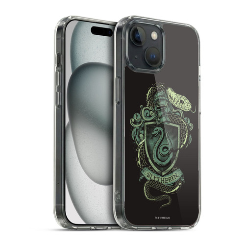 Harry Potter Deathly Hallows XIV Slytherin Soft Gel Case for Apple iPhone 15 & MagSafe