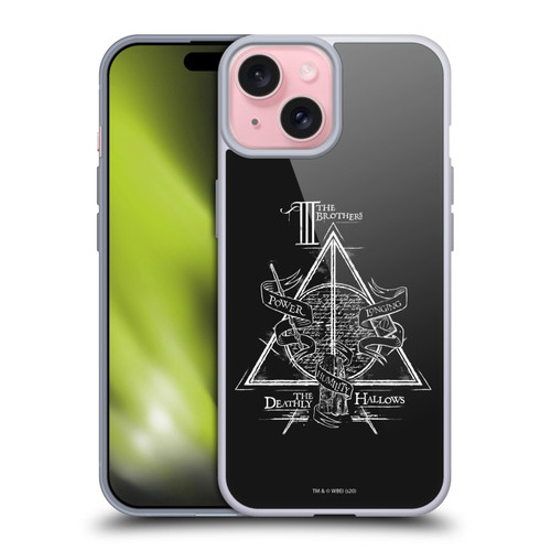 Harry Potter Deathly Hallows XIV Triangle Symbol Soft Gel Case for Apple iPhone 15