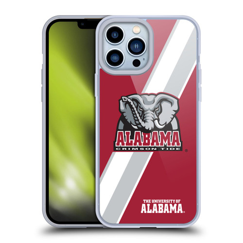 University Of Alabama UA The University Of Alabama Stripes Soft Gel Case for Apple iPhone 13 Pro Max