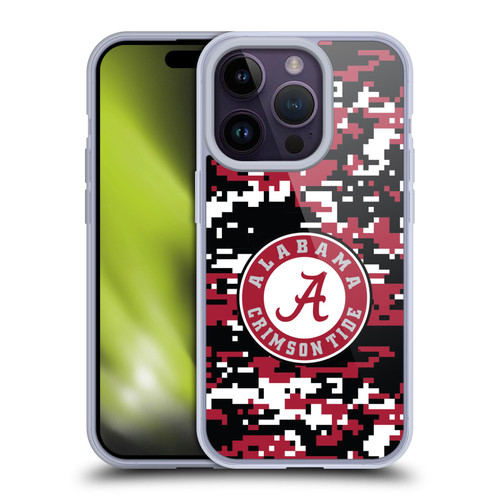 University Of Alabama UA The University Of Alabama Digital Camouflage Soft Gel Case for Apple iPhone 14 Pro