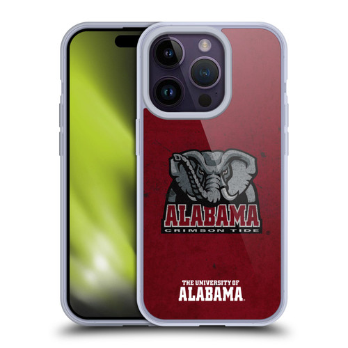 University Of Alabama UA The University Of Alabama Distressed Soft Gel Case for Apple iPhone 14 Pro