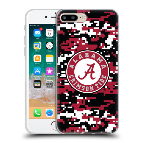 University Of Alabama UA The University Of Alabama Digital Camouflage Soft Gel Case for Apple iPhone 7 Plus / iPhone 8 Plus