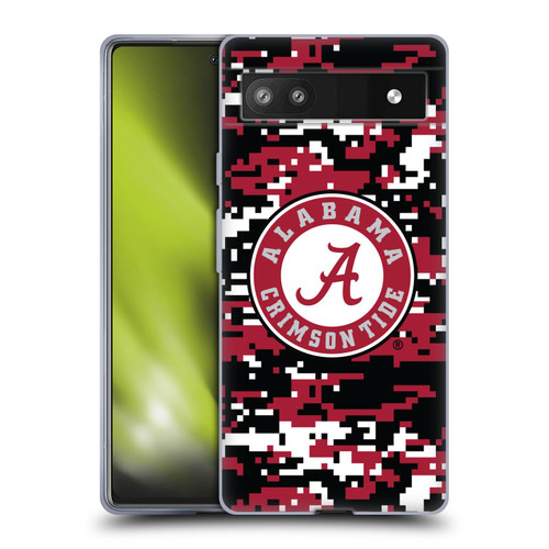 University Of Alabama UA The University Of Alabama Digital Camouflage Soft Gel Case for Google Pixel 6a