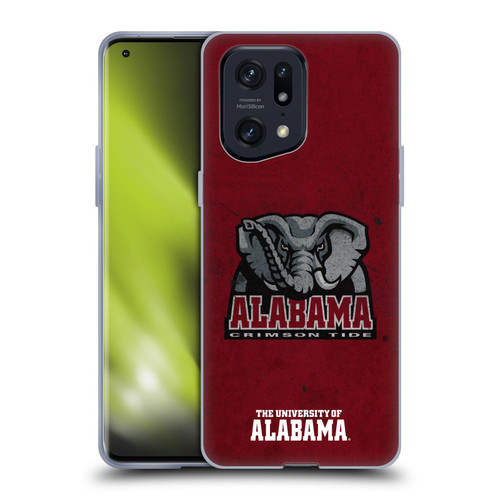 University Of Alabama UA The University Of Alabama Distressed Soft Gel Case for OPPO Find X5 Pro