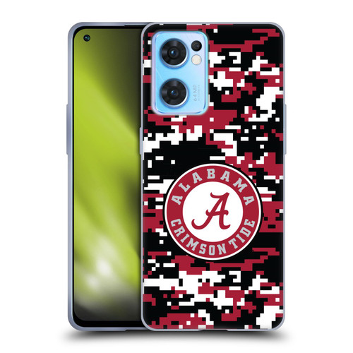 University Of Alabama UA The University Of Alabama Digital Camouflage Soft Gel Case for OPPO Reno7 5G / Find X5 Lite