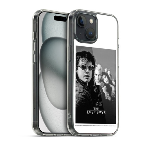 The Lost Boys Characters Poster Black And White Soft Gel Case for Apple iPhone 15 & MagSafe