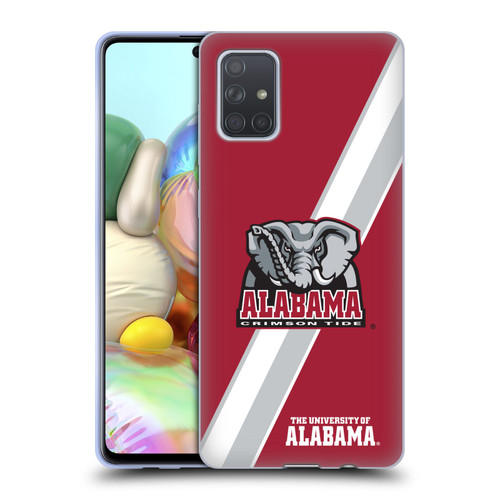 University Of Alabama UA The University Of Alabama Stripes Soft Gel Case for Samsung Galaxy A71 (2019)