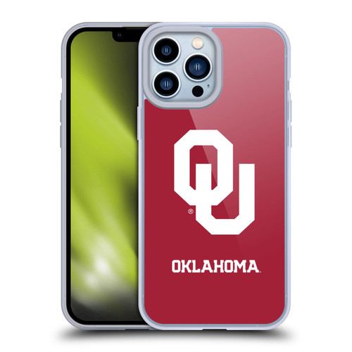 University of Oklahoma OU The University of Oklahoma Plain Soft Gel Case for Apple iPhone 13 Pro Max