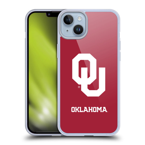 University of Oklahoma OU The University of Oklahoma Plain Soft Gel Case for Apple iPhone 14 Plus