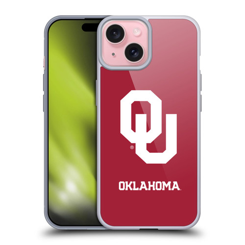 University of Oklahoma OU The University of Oklahoma Plain Soft Gel Case for Apple iPhone 15