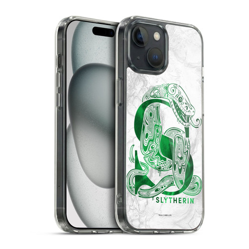 Harry Potter Deathly Hallows IX Slytherin Aguamenti Soft Gel Case for Apple iPhone 15 & MagSafe