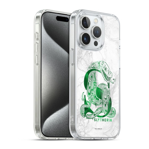 Harry Potter Deathly Hallows IX Slytherin Aguamenti Soft Gel Case for Apple iPhone 15 Pro & MagSafe