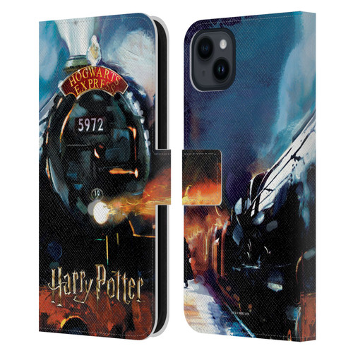 Harry Potter Prisoner Of Azkaban II Hogwarts Express Leather Book Wallet Case Cover For Apple iPhone 15 Plus