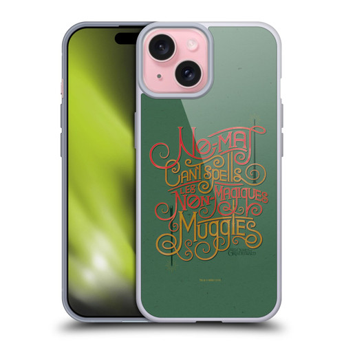 Fantastic Beasts The Crimes Of Grindelwald Art Nouveau Muggles Soft Gel Case for Apple iPhone 15