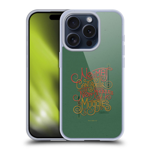 Fantastic Beasts The Crimes Of Grindelwald Art Nouveau Muggles Soft Gel Case for Apple iPhone 15 Pro
