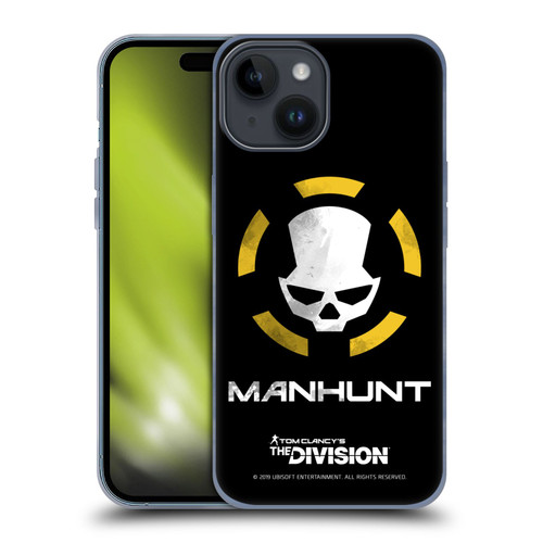 Tom Clancy's The Division Dark Zone Manhunt Logo Soft Gel Case for Apple iPhone 15