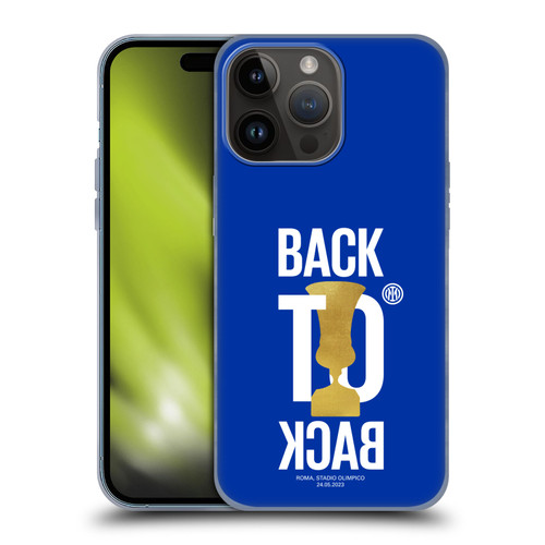 Fc Internazionale Milano 2023 Champions Back To Back Soft Gel Case for Apple iPhone 15 Pro Max