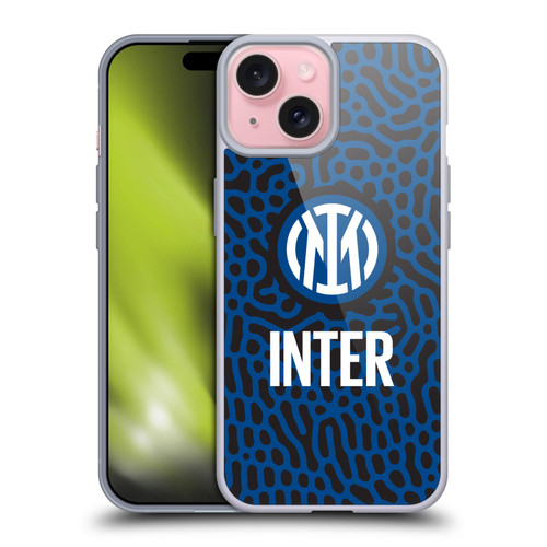 Fc Internazionale Milano Patterns Abstract 2 Soft Gel Case for Apple iPhone 15 & MagSafe