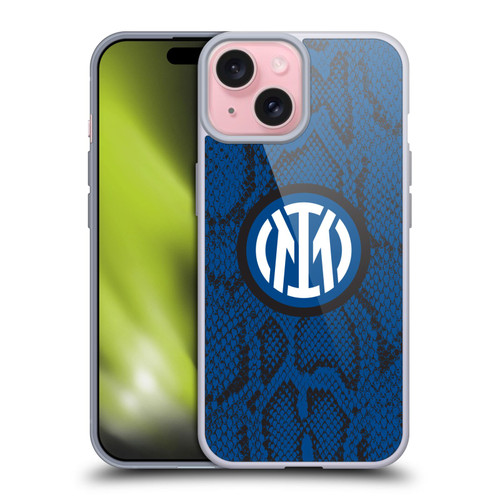Fc Internazionale Milano Patterns Snake Soft Gel Case for Apple iPhone 15 & MagSafe