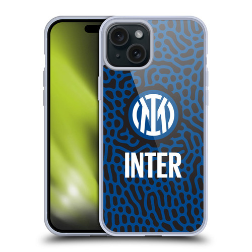 Fc Internazionale Milano Patterns Abstract 2 Soft Gel Case for Apple iPhone 15 Plus & MagSafe