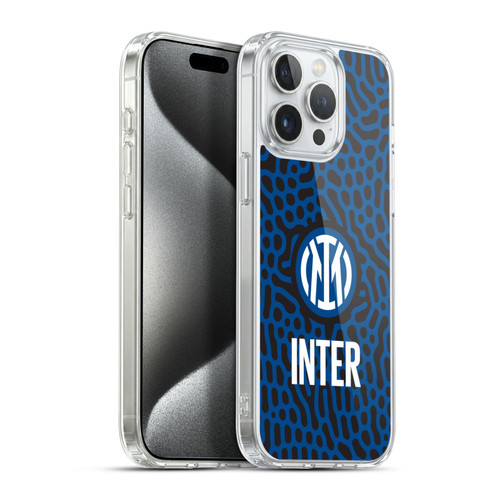 Fc Internazionale Milano Patterns Abstract 2 Soft Gel Case for Apple iPhone 15 Pro Max & MagSafe