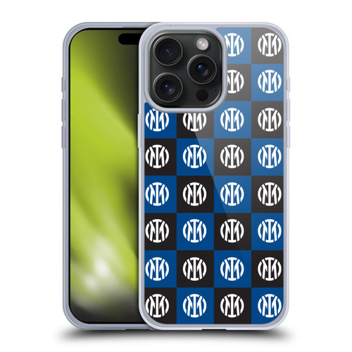 Fc Internazionale Milano Patterns Crest Soft Gel Case for Apple iPhone 15 Pro Max