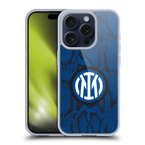 Fc Internazionale Milano Patterns Snake Soft Gel Case for Apple iPhone 15 Pro & MagSafe