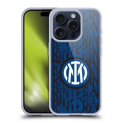 Fc Internazionale Milano Patterns Snake Wordmark Soft Gel Case for Apple iPhone 15 Pro & MagSafe