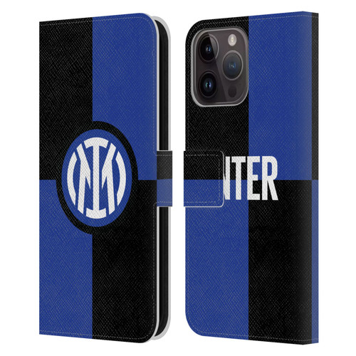 Fc Internazionale Milano Badge Flag Leather Book Wallet Case Cover For Apple iPhone 15 Pro Max