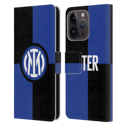 Fc Internazionale Milano Badge Flag Leather Book Wallet Case Cover For Apple iPhone 15 Pro