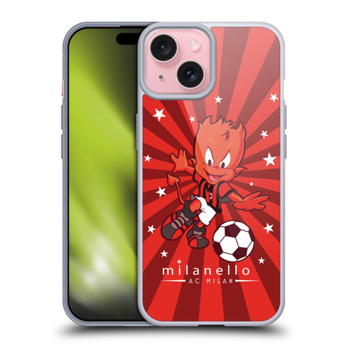 AC Milan Children Milanello 2 Soft Gel Case for Apple iPhone 15