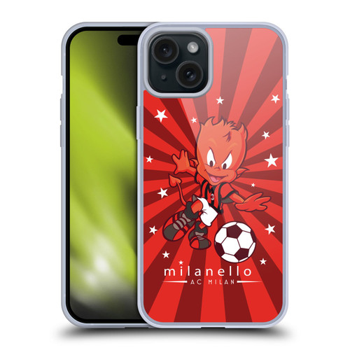 AC Milan Children Milanello 2 Soft Gel Case for Apple iPhone 15 Plus