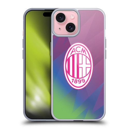 AC Milan 2023/24 Crest Kit Third Soft Gel Case for Apple iPhone 15