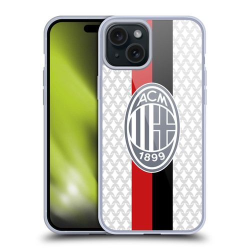 AC Milan 2023/24 Crest Kit Away Soft Gel Case for Apple iPhone 15 Plus