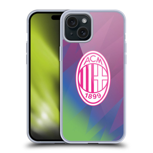 AC Milan 2023/24 Crest Kit Third Soft Gel Case for Apple iPhone 15 Plus