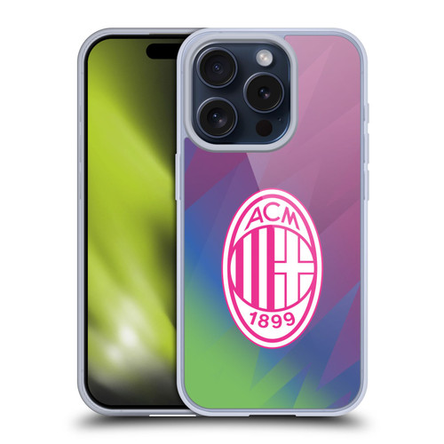 AC Milan 2023/24 Crest Kit Third Soft Gel Case for Apple iPhone 15 Pro
