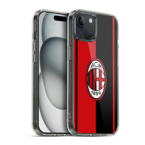 AC Milan Crest Red And Black Soft Gel Case for Apple iPhone 15 Plus & MagSafe