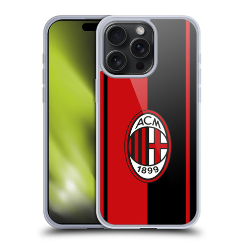 AC Milan Crest Red And Black Soft Gel Case for Apple iPhone 15 Pro Max & MagSafe