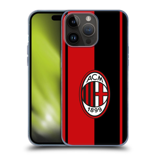 AC Milan Crest Red And Black Soft Gel Case for Apple iPhone 15 Pro Max